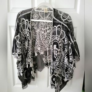 Lace, embroidered top